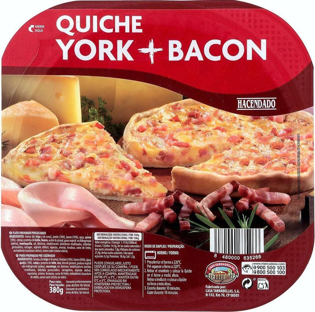 Quiche york y bacón