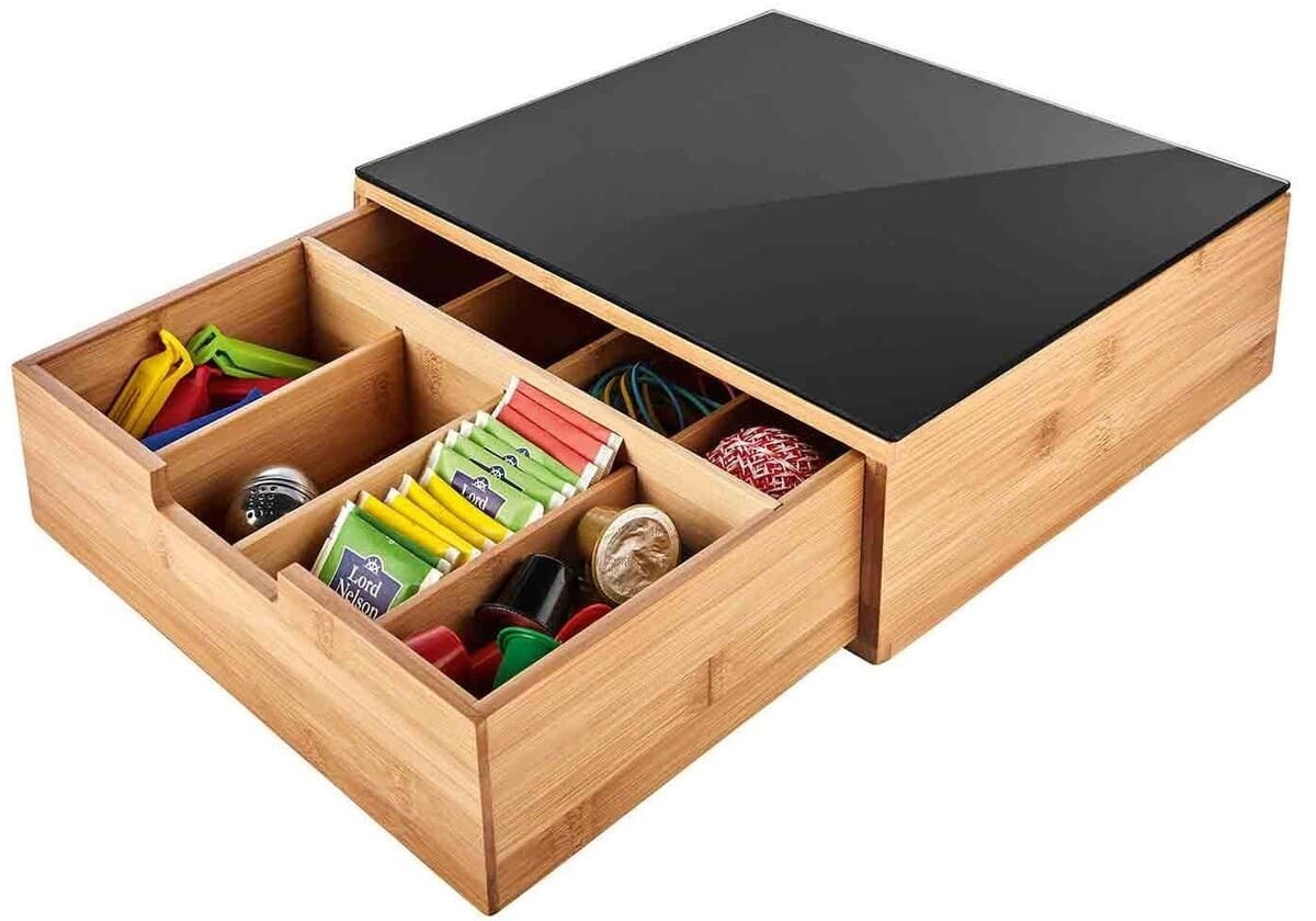 Caja organizadora de bambú