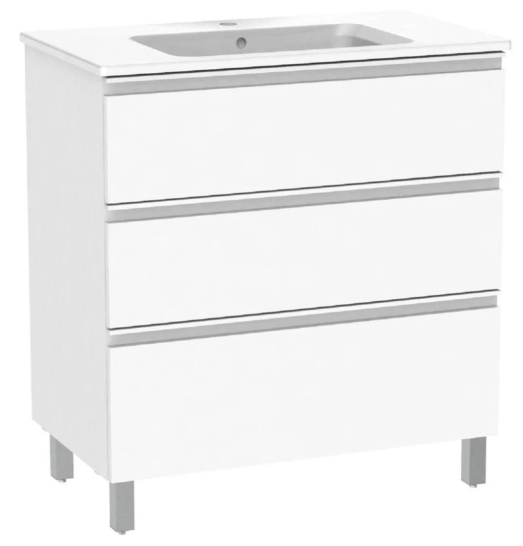 Mueble de baño con lavabo Vulcan ROCA blanco 