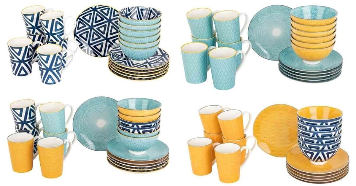 Set de vajilla de porcelana Ernesto