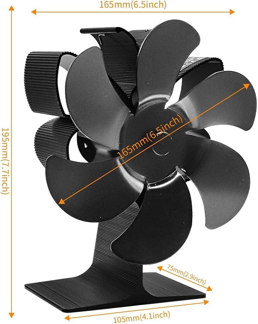 PNGOS Ventilador estufa leña de calefacción eléctrica