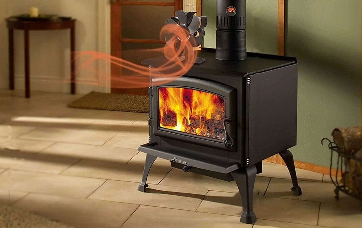 PNGOS Ventilador estufa leña de calefacción eléctrica