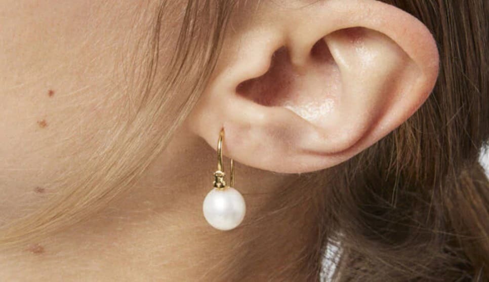 Pendientes Gloss de plata vermeil y perlas de Tous