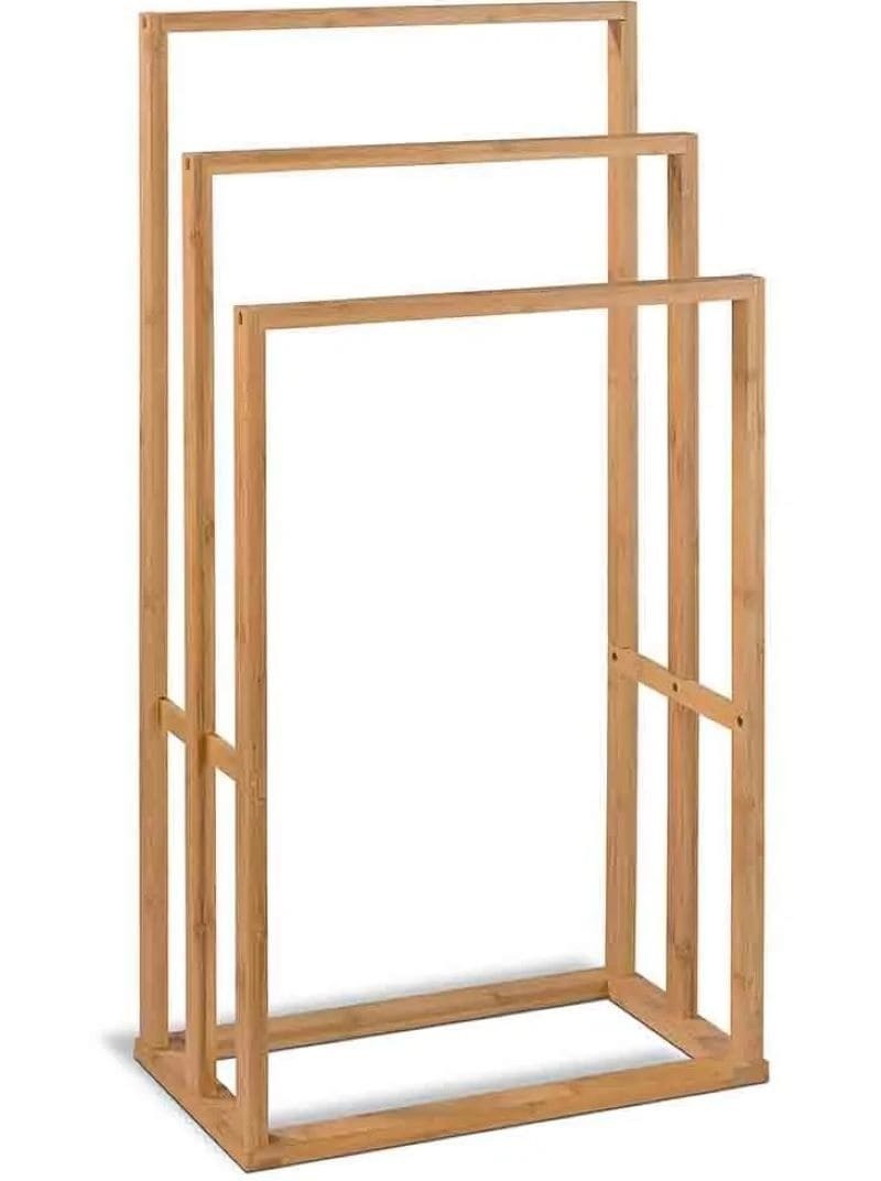 Toallero de pie de bambú