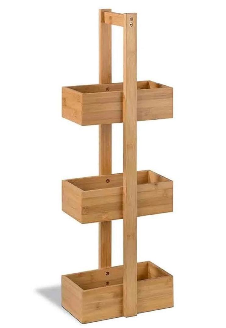 Estantería de cestas de bambú