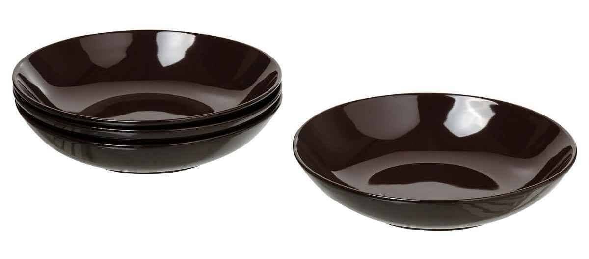 Plato hondo, brillante marrón FÄRGKLAR