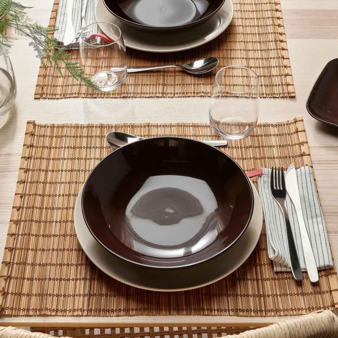 Plato hondo, brillante marrón FÄRGKLAR