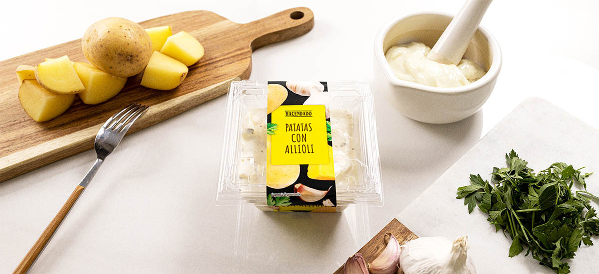Receta renovada de las papatas con alioli de Mercadona