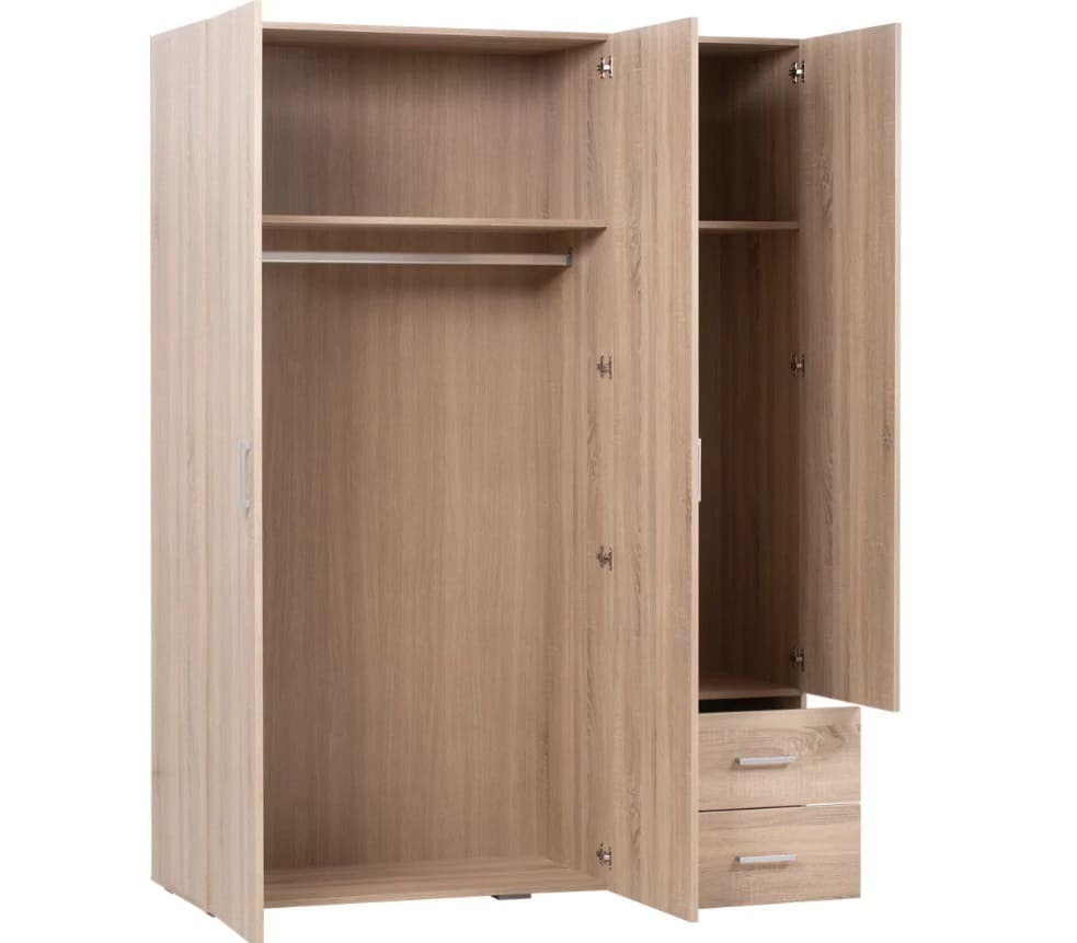 Armario Serie One roble cambrian abatible 3 puertas y 2 cajones de Leroy Merlin