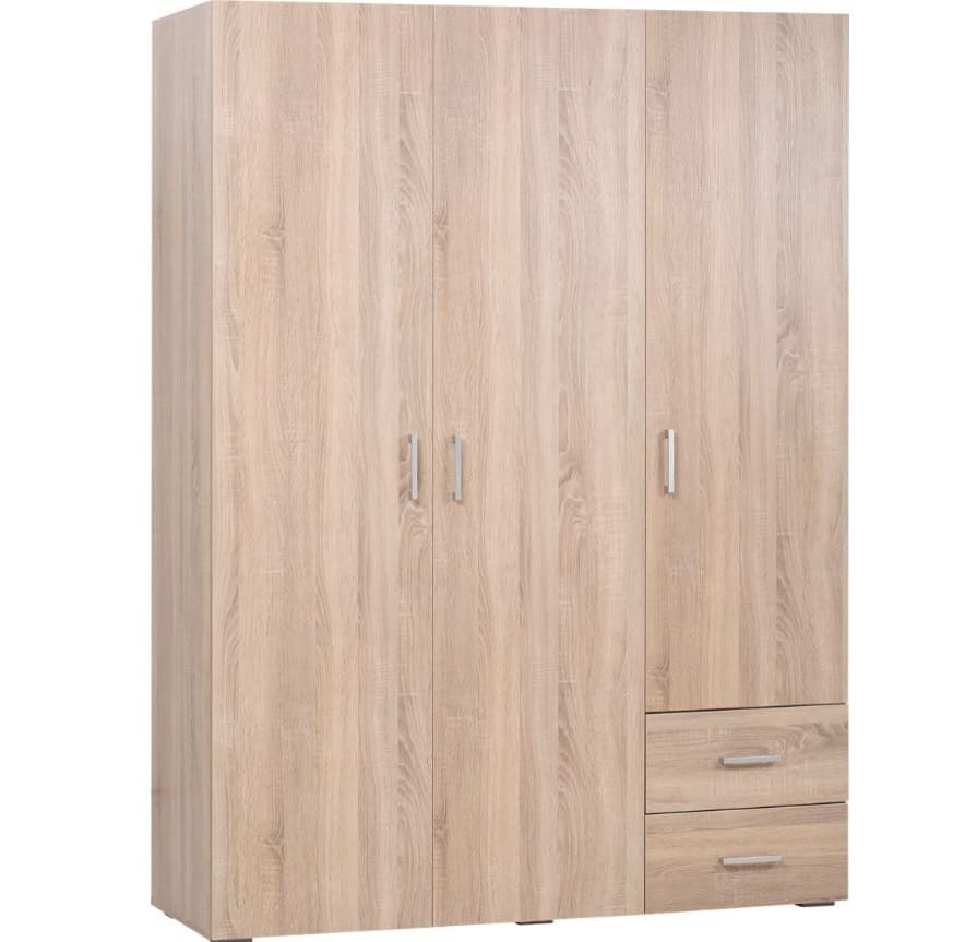 Armario Serie One roble cambrian abatible 3 puertas y 2 cajones de Leroy Merlin