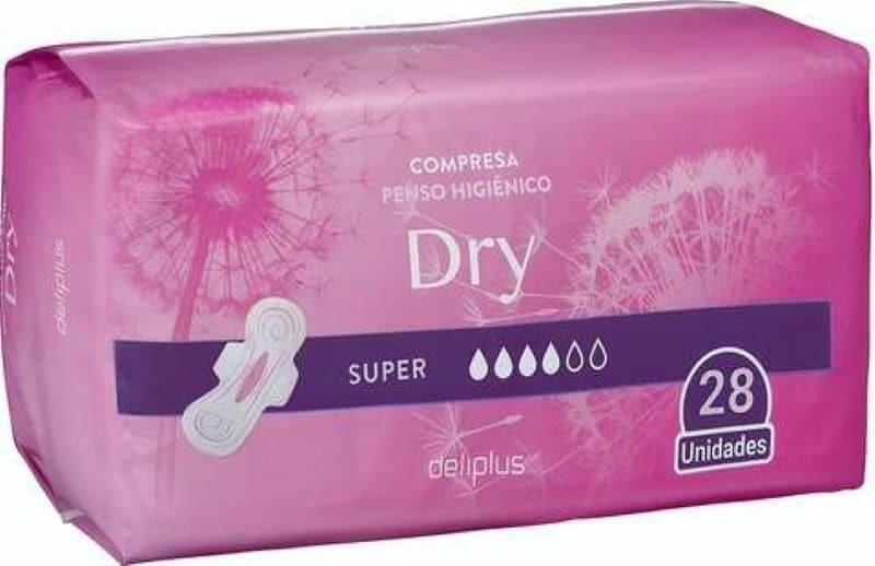 Compresa con alas súper Dry