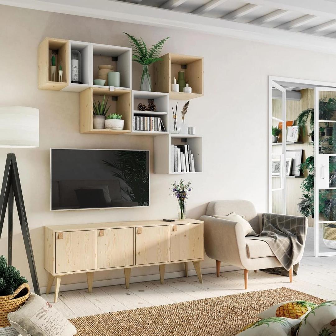 Estantería decorativa serie Spaceo KUB 1 cubo de Leroy Merlin
