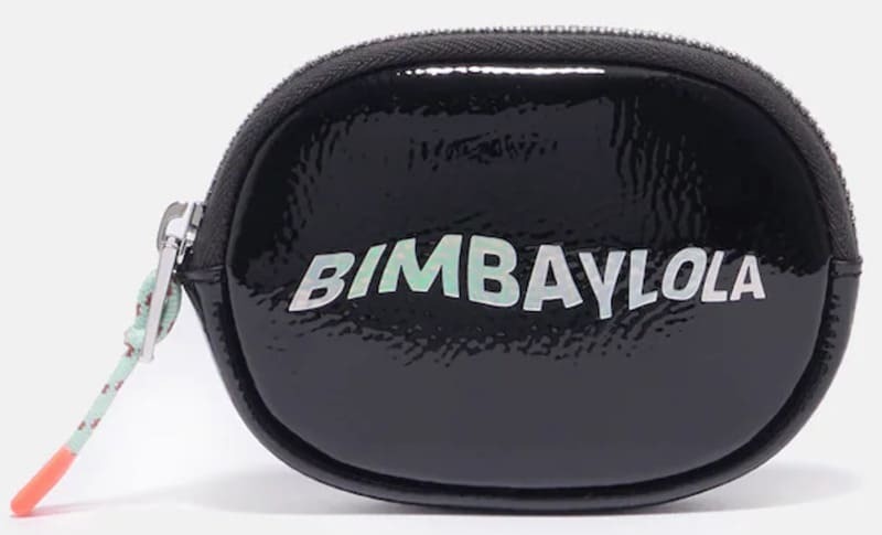 Monedero ovalado efecto charol