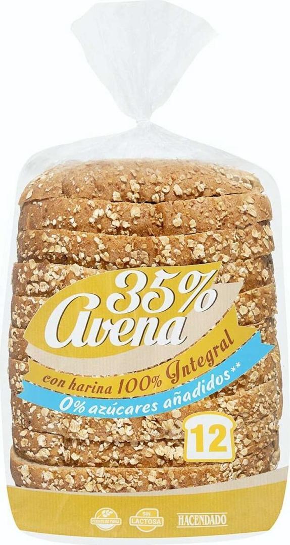 Pan de molde con avena
