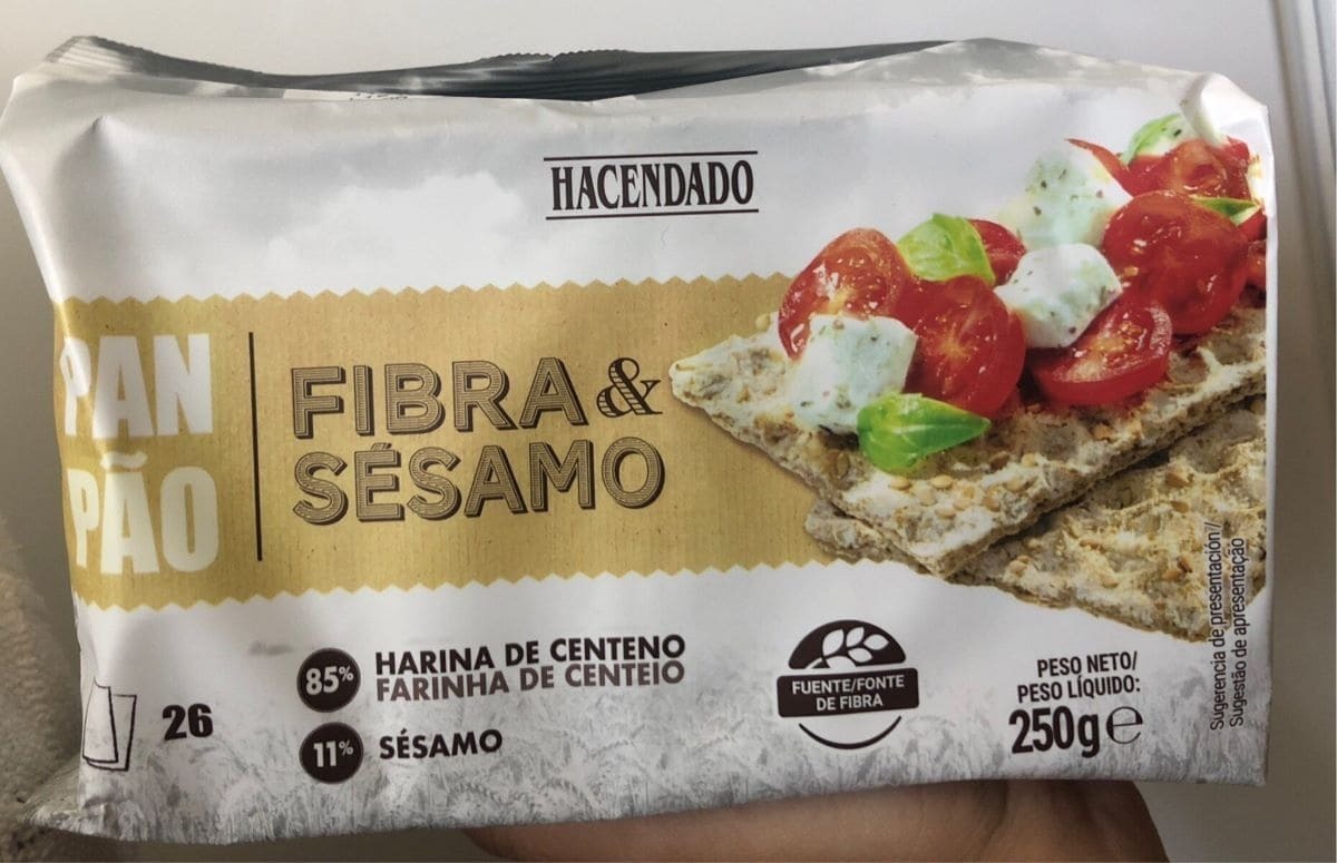 Pan de fibra y sésamo Hacendado