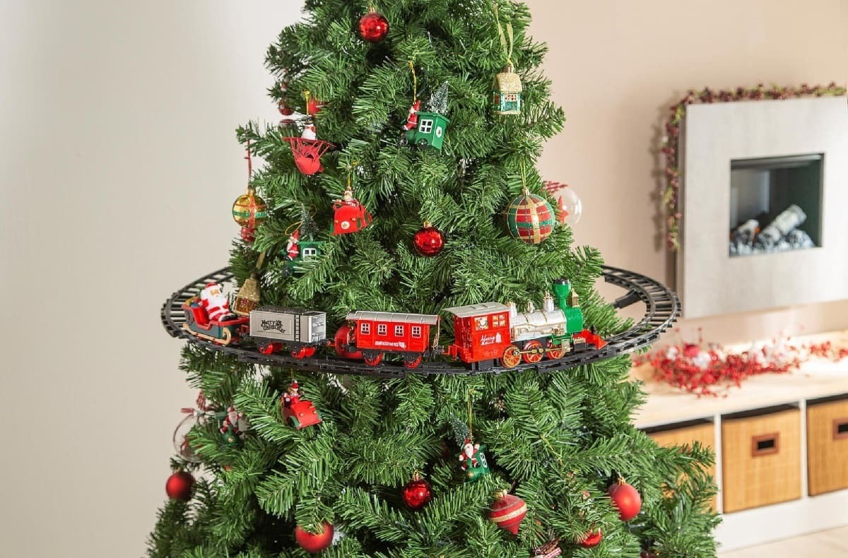 Tren árbol de Navidad con LED de Leroy Merlin