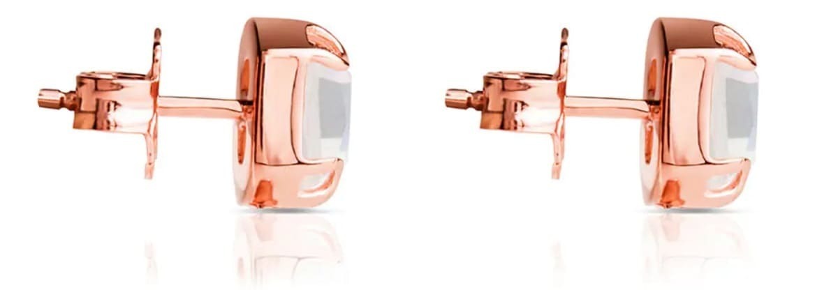 Pendientes de plata vermeil rosa y cuarzo de Tous