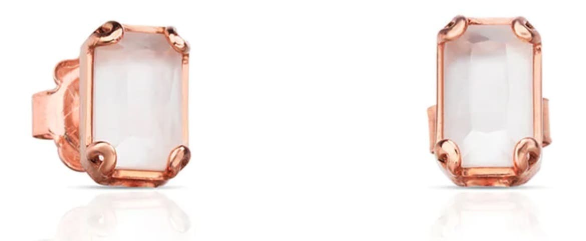 Pendientes de plata vermeil rosa y cuarzo de Tous