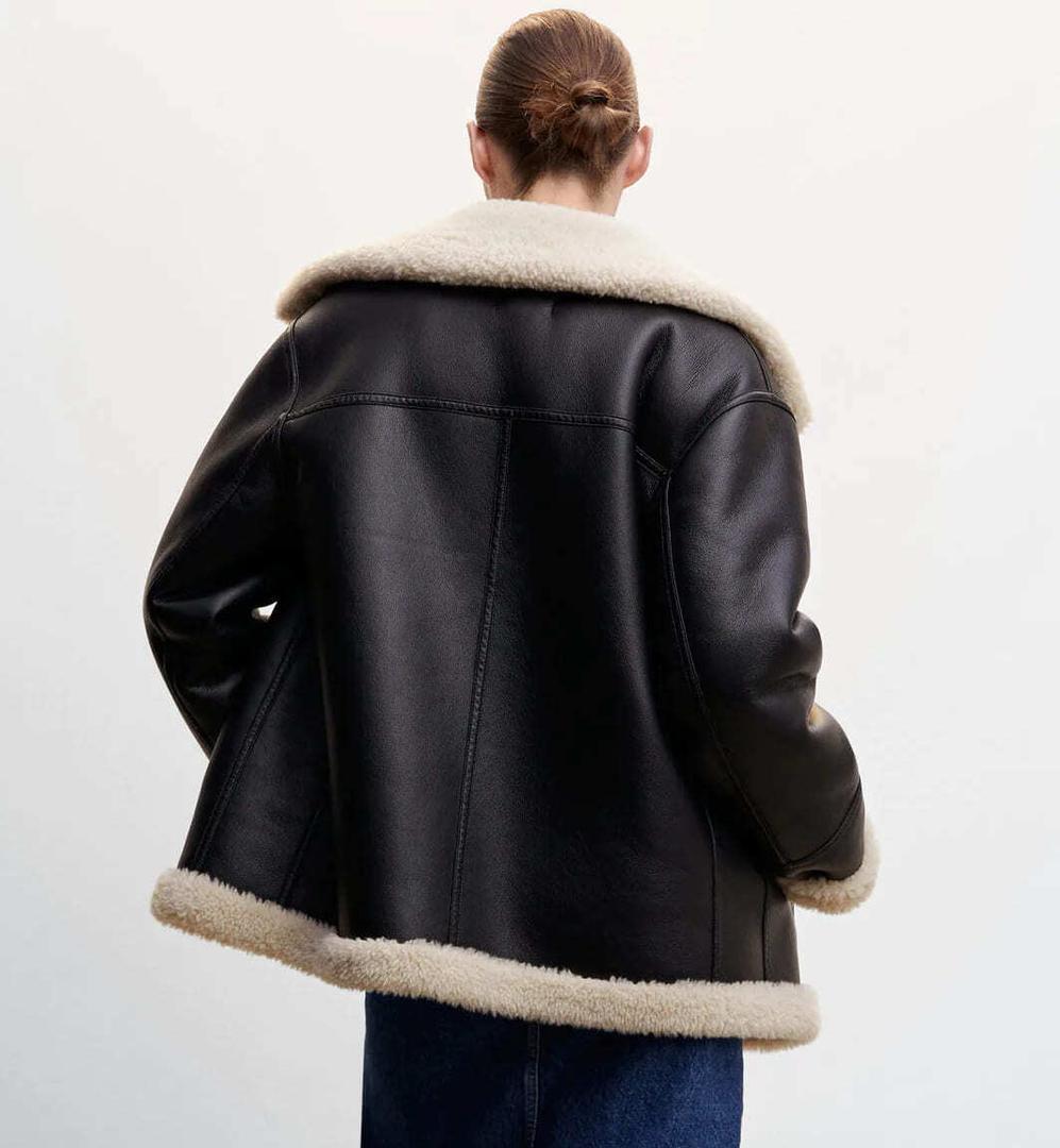 Chaqueta interior borreguito de Mango