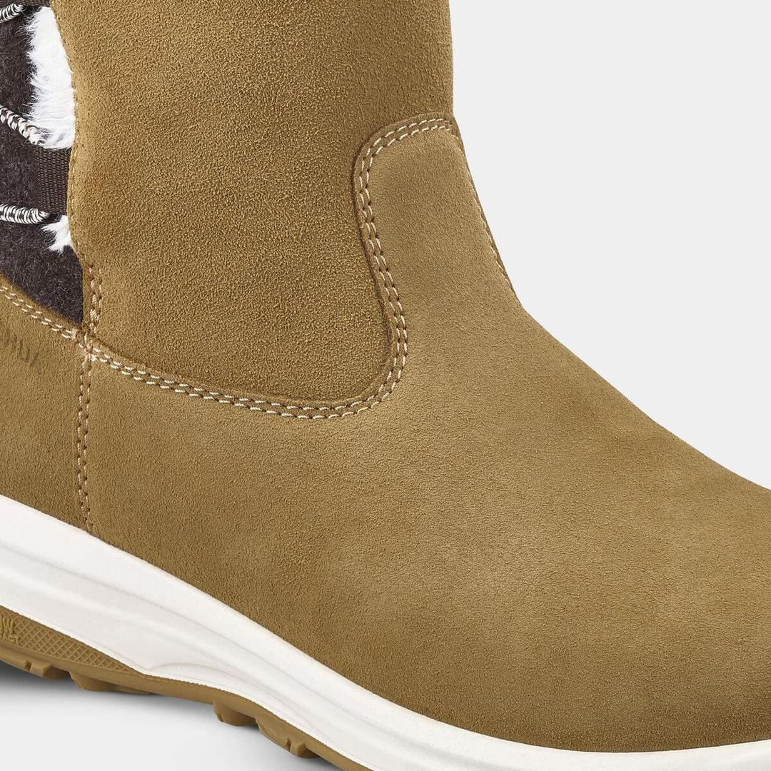 Botas de montaña y nieve de piel impermeables Quechua