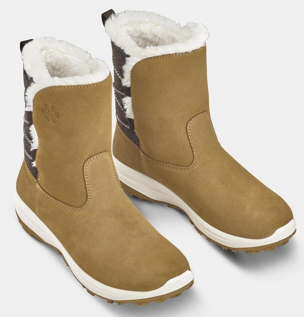 Botas de montaña y nieve de piel impermeables Quechua