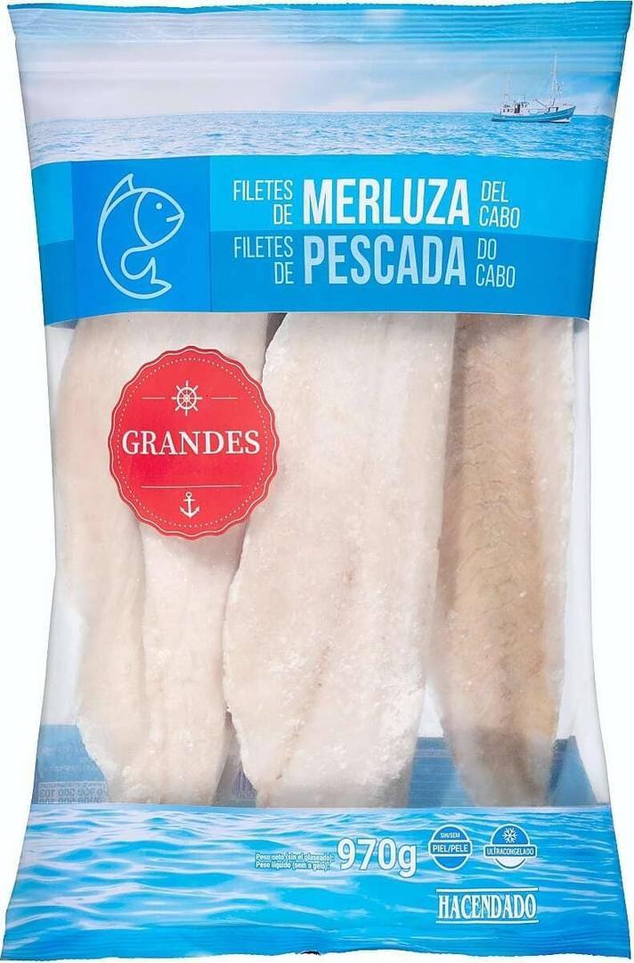 Filetes de merluza sin piel