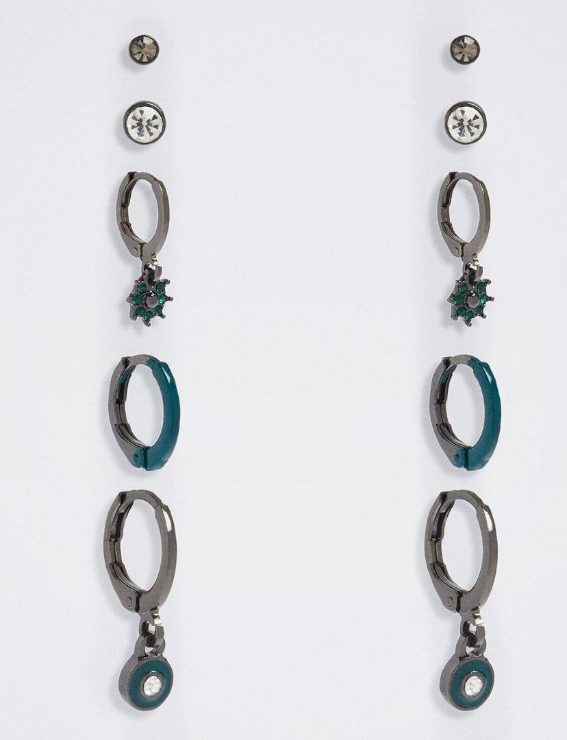 CONJUNTO DE AROS CON CRISTALES