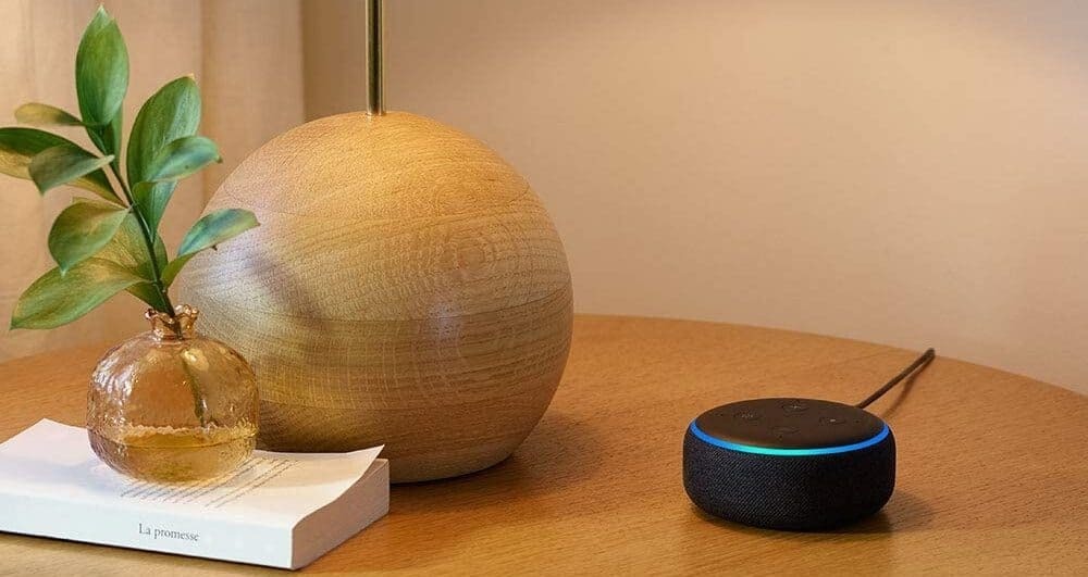 Echo Dot (3.ª generación) - Altavoz inteligente con Alexa, tela de color antracita