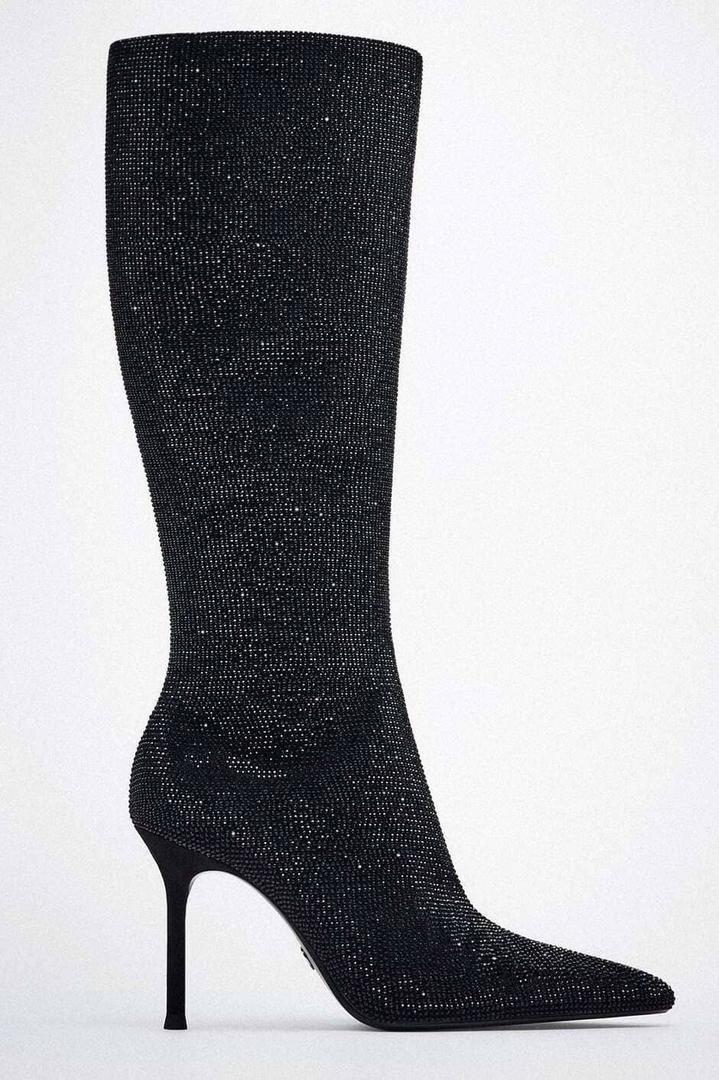 BOTA TACÓN ALTO BRILLOS