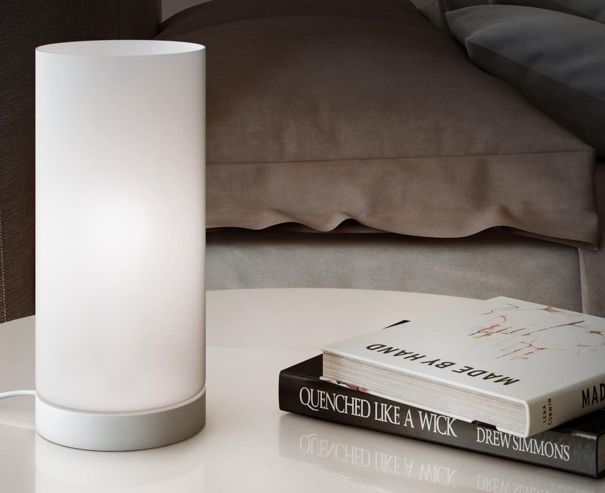 Lámpara de mesa Basic 1 luz E14 D10 INSPIRE blanco