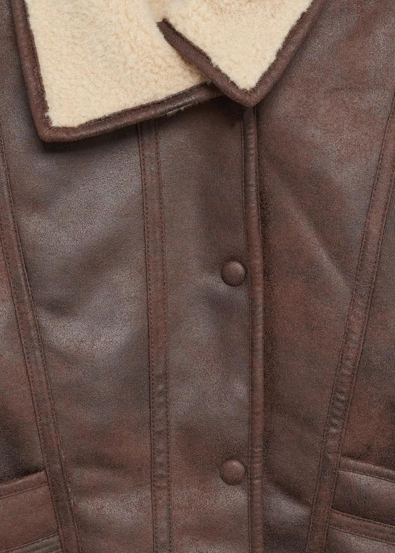 Chaqueta aviador borreguito de Mango