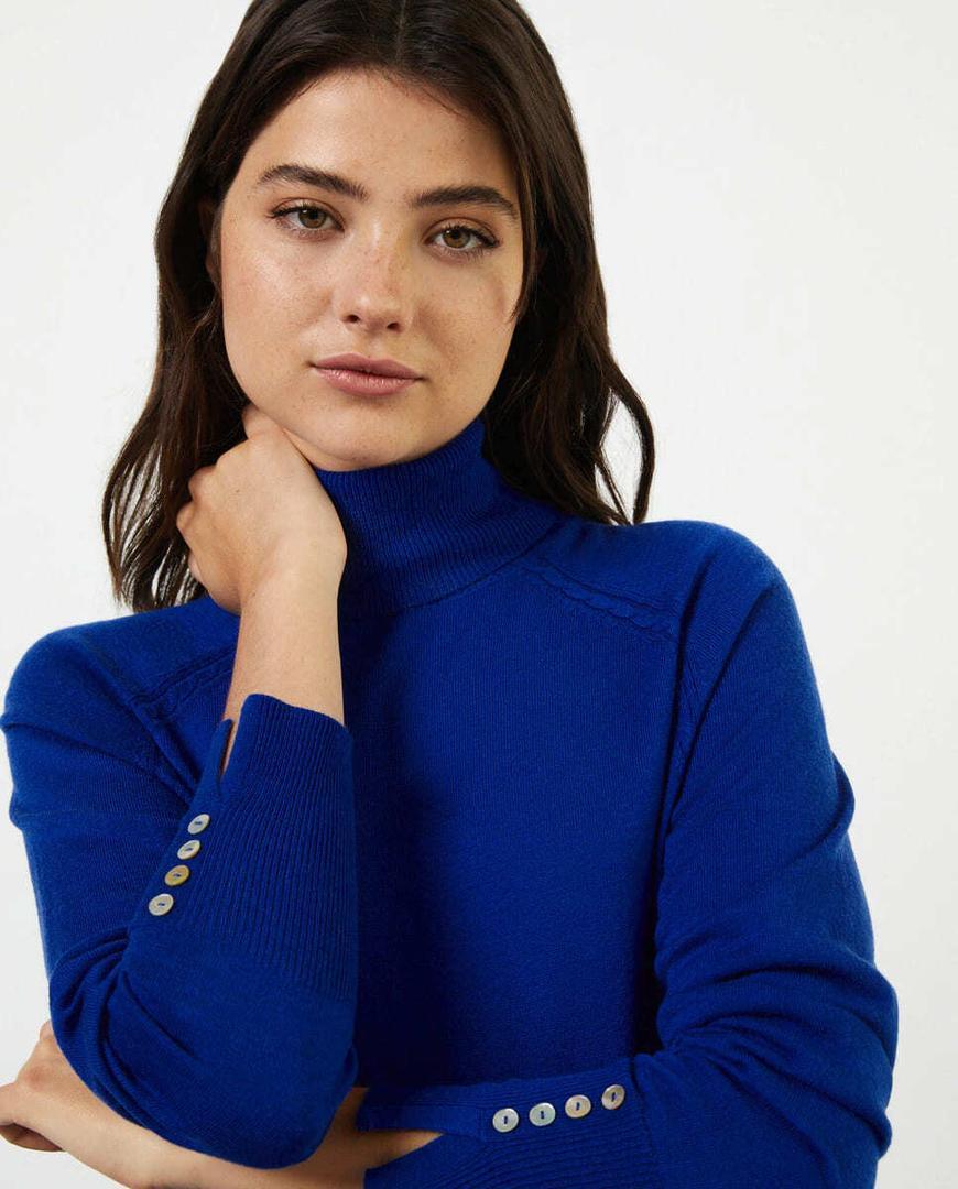 Jersey de mujer cuello cisne y botones TINTORETTO