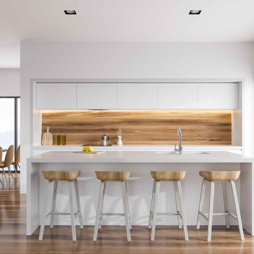 Cocina con barra de bar