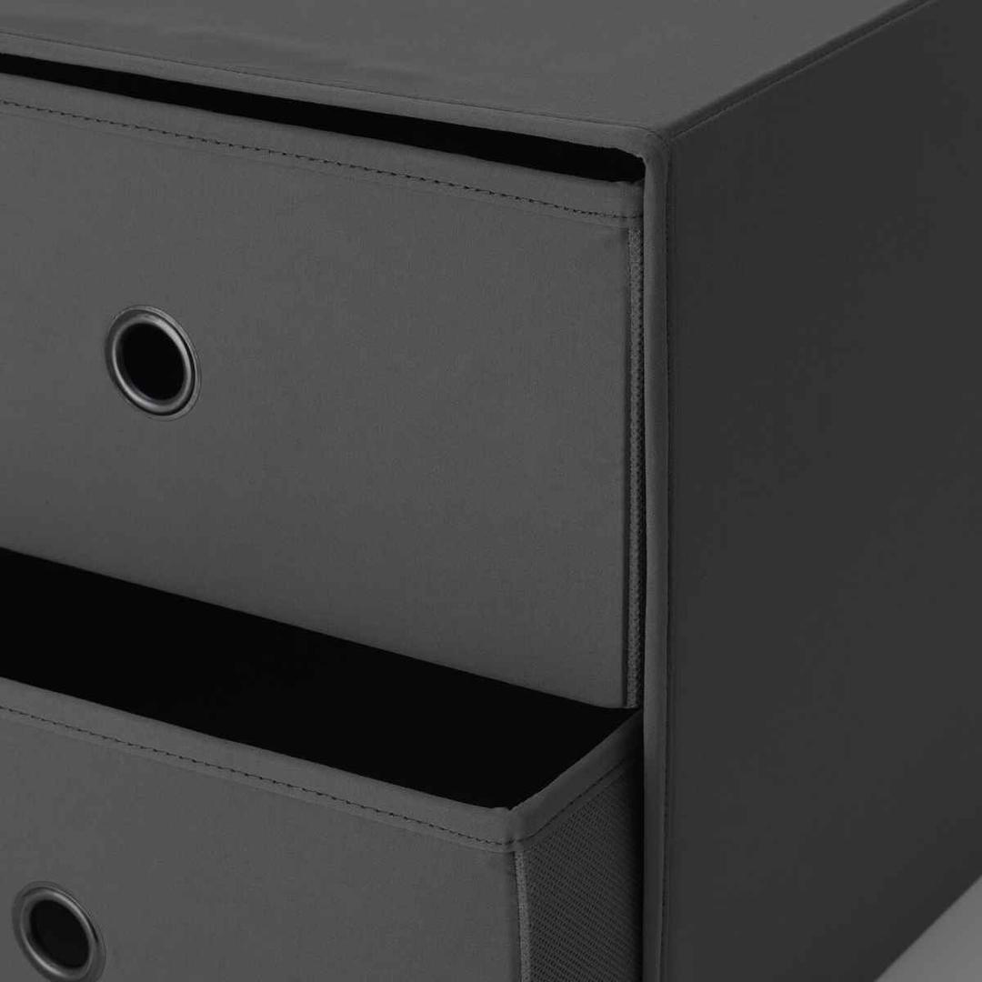 Minicómoda + 2 cajones, gris oscuro FLARRA