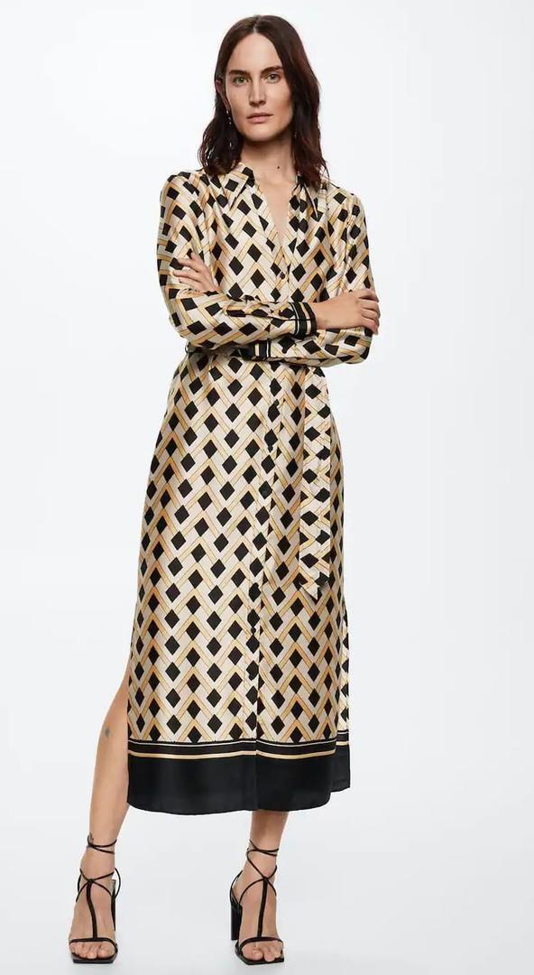 Vestido estampado geométrico