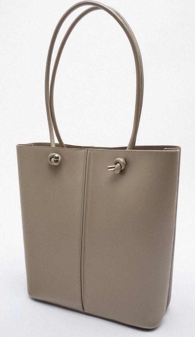 Bolso shopper con asas de nudos
