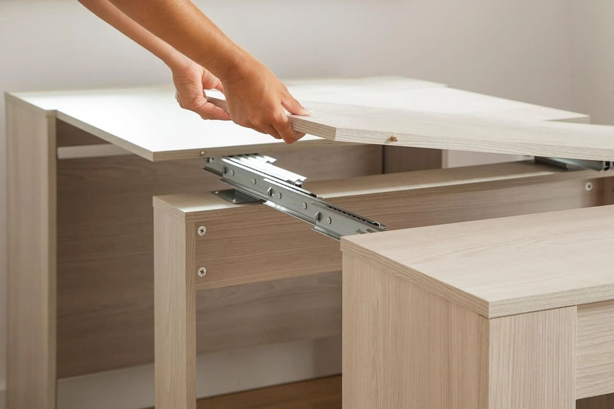 Mesa de comedor extensible Kiona gris de Leroy Merlin