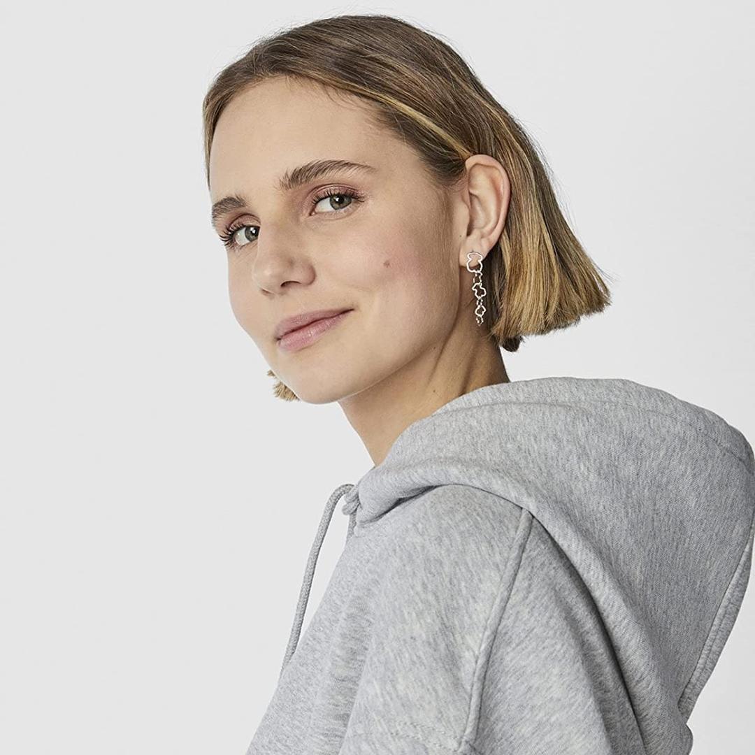 TOUS Pendientes largos de plata de primera ley en Amazon