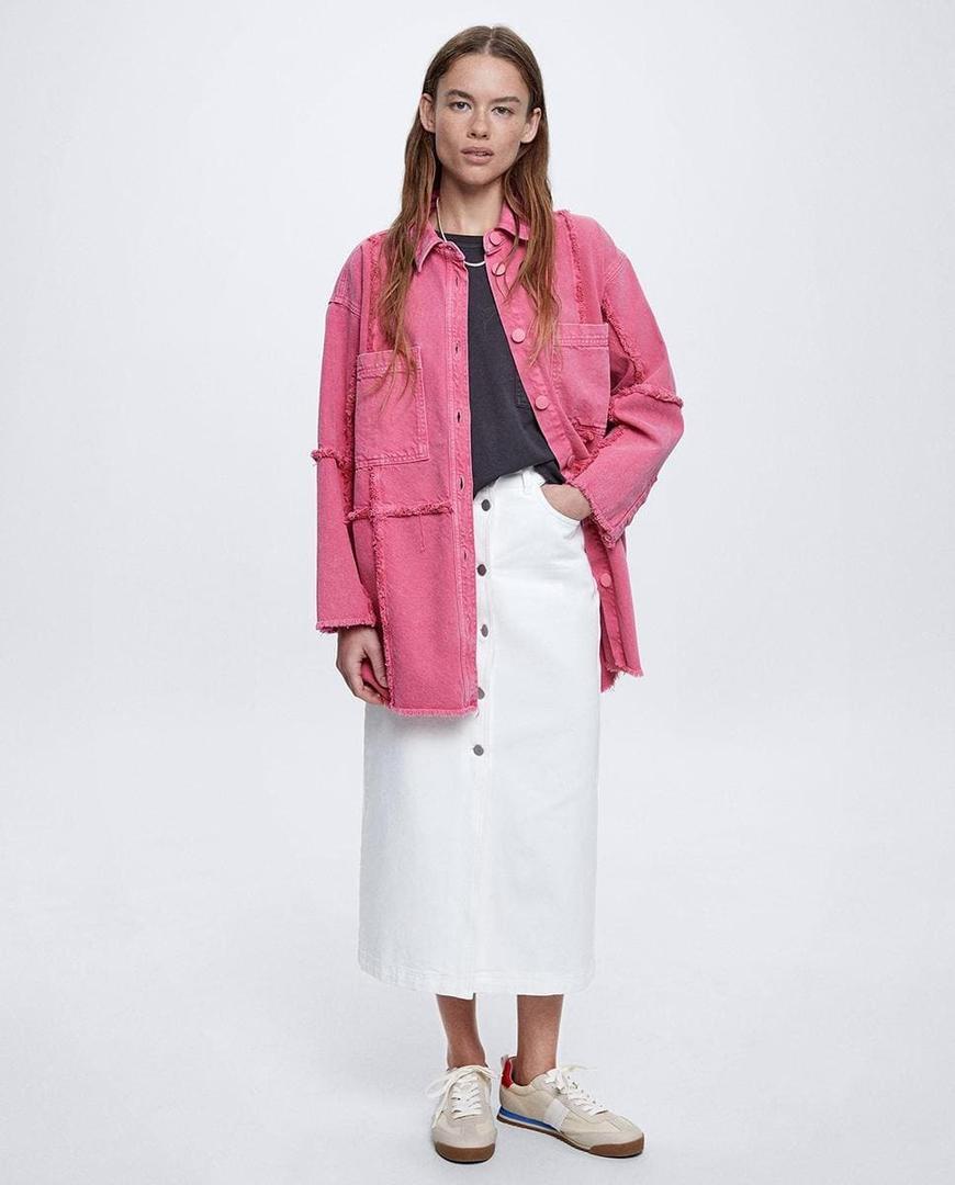 Chaqueta de mujer vaquera con bolsillos lisa Parfois en El Corte Inglés