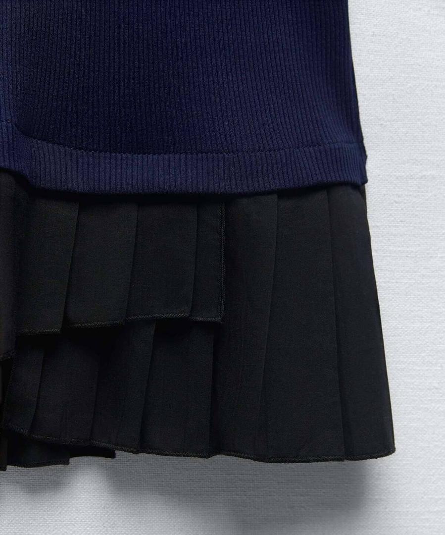 VESTIDO BAJO PLISADO ZARA