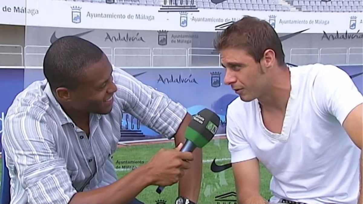 Júlio Baptista y Joaquín en la famosa entrevista del "Hulio"