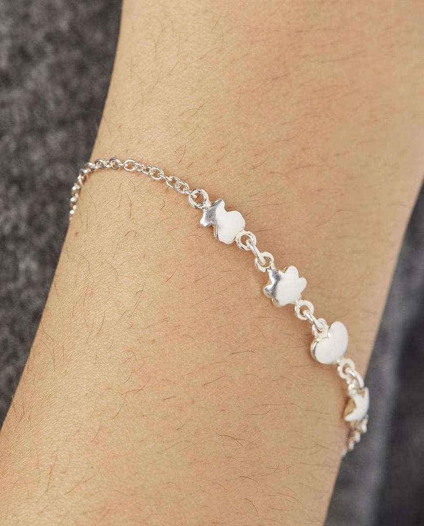 Pulsera Mini Icons de plata con oso