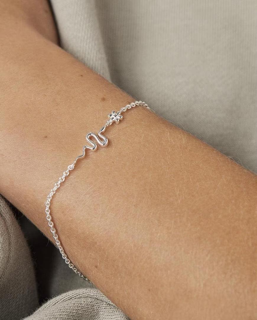 Pulsera Fragile Nature serpiente de plata