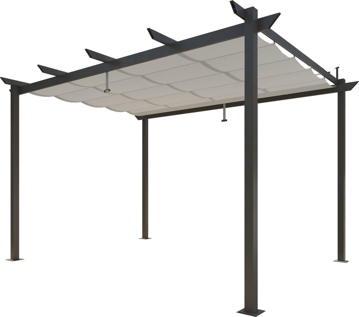 Pérgola de aluminio NATERIAL Omega antracita de Leroy Merlin