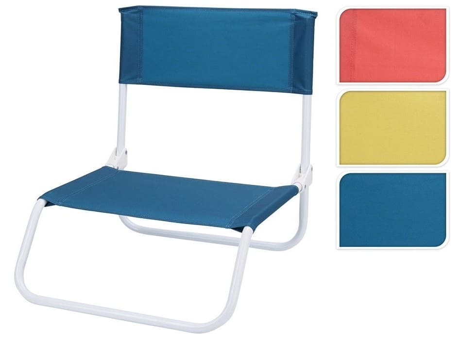 Silla de playa metálica y plegable