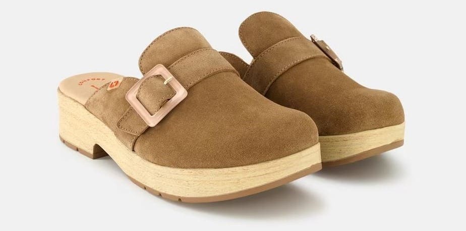 Zuecos de piel con plantilla extra acolchada LT Comfort