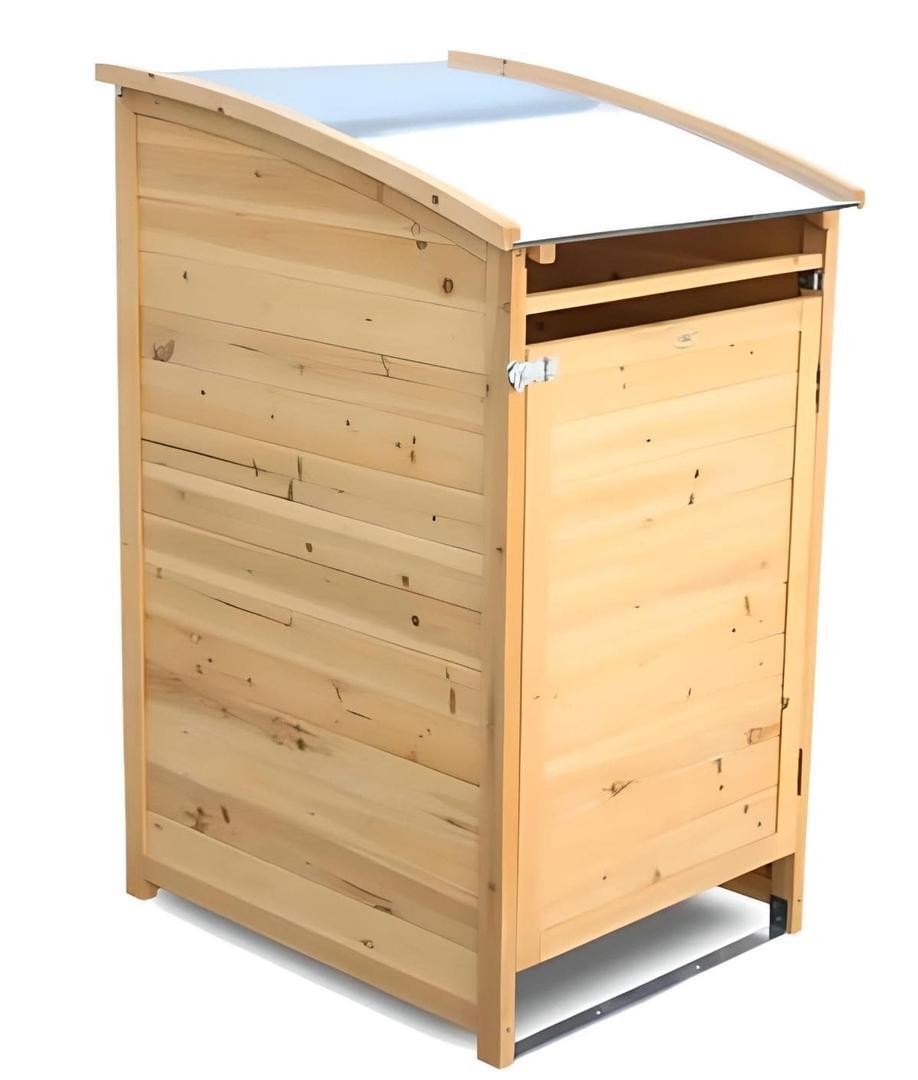 Caseta de madera para cubo de basura Habau