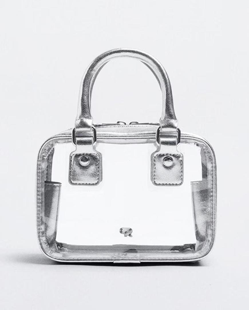 Bolso de mano convertible a bandolera con detalles de transparencias Parfois