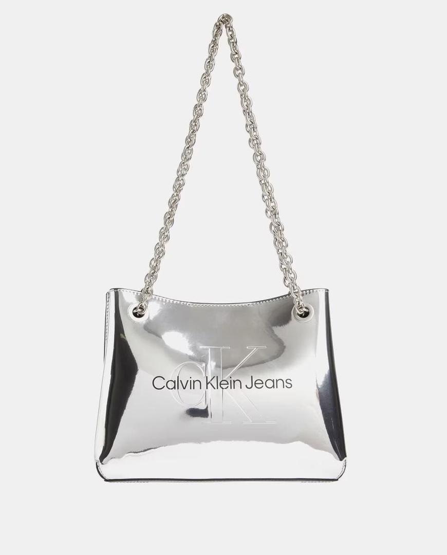 Bolso de hombro con efecto espejado convertible en bandolera Calvin Klein