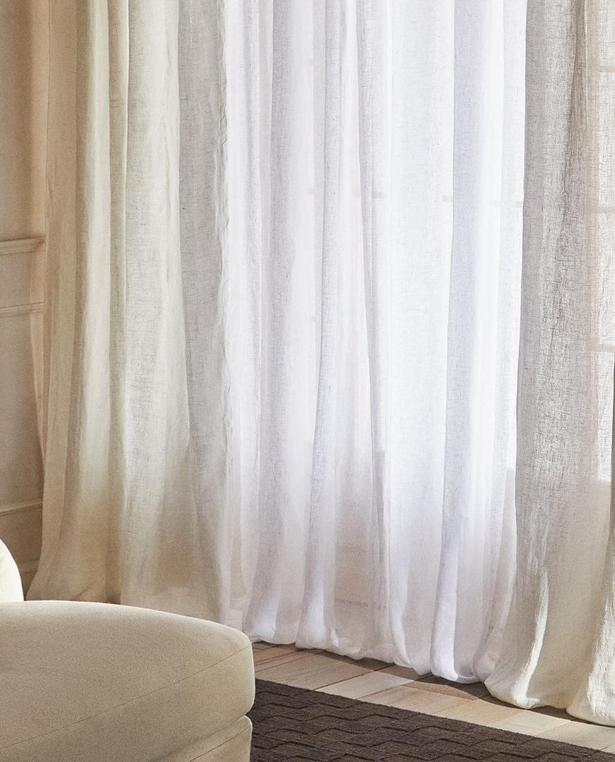 Cortina de lino sencilla